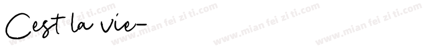 Cest la vie字体转换